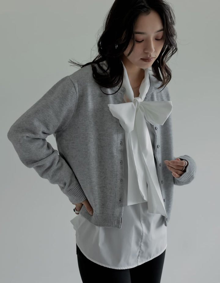 [2025AW COLLECTION]配色アルパカタッチニットカーディガン トップス 人気レディースファッション通販 リエディ