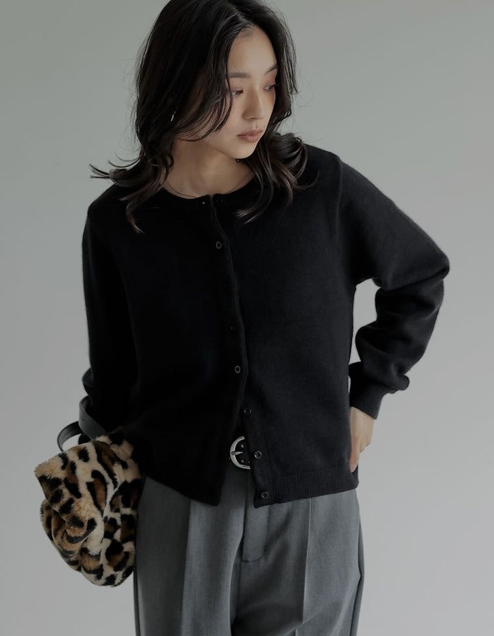 [2025AW COLLECTION]配色アルパカタッチニットカーディガン トップス 人気レディースファッション通販 リエディ