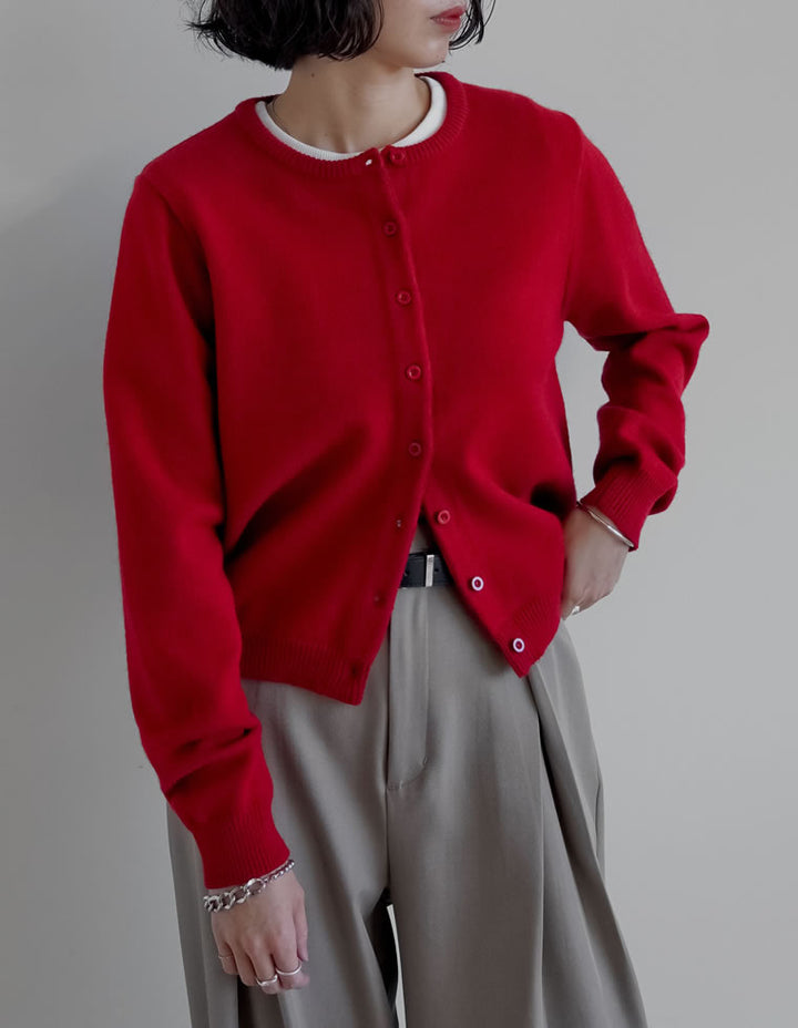 [2025AW COLLECTION]配色アルパカタッチニットカーディガン トップス 人気レディースファッション通販 リエディ