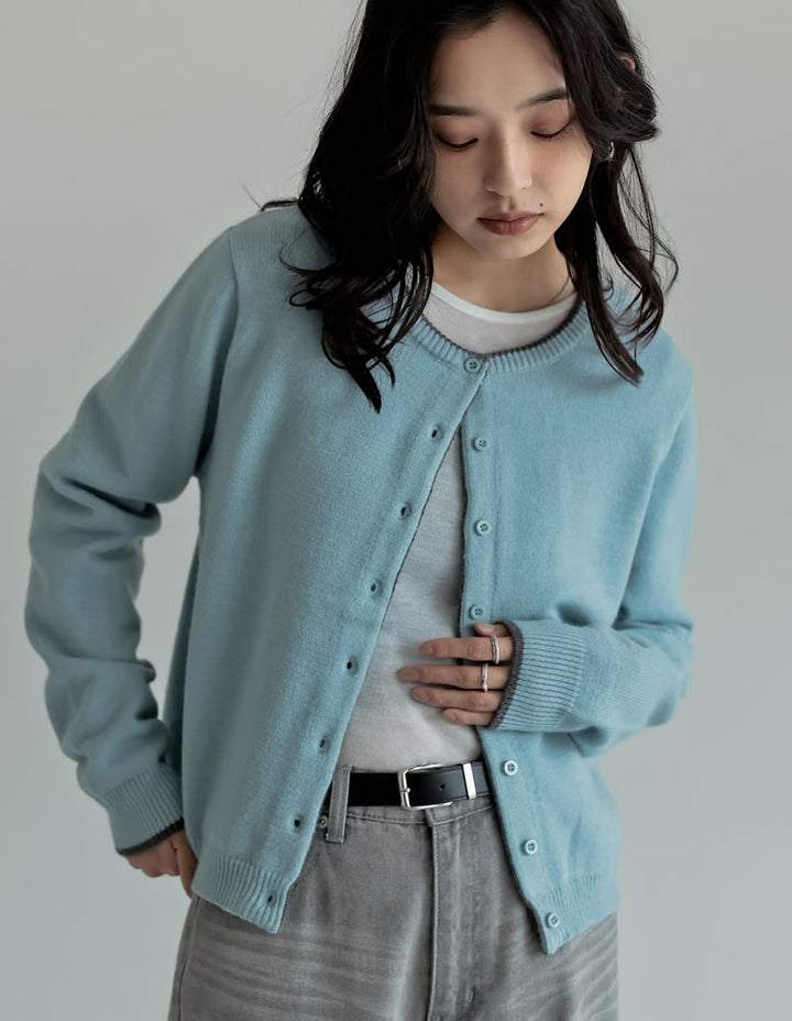 [2025AW COLLECTION]配色アルパカタッチニットカーディガン トップス 人気レディースファッション通販 リエディ