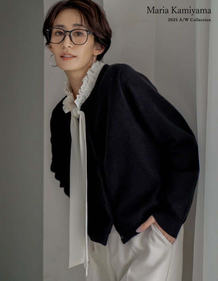 [2025AW COLLECTION]配色アルパカタッチニットカーディガン トップス 人気レディースファッション通販 リエディ