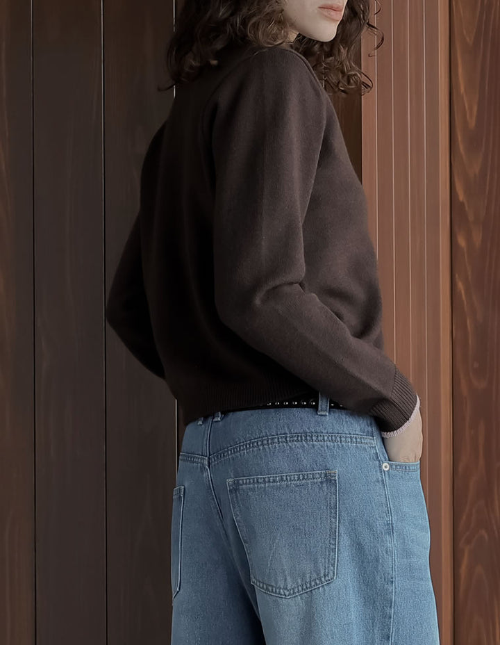 [2025AW COLLECTION]配色アルパカタッチニットカーディガン トップス 人気レディースファッション通販 リエディ