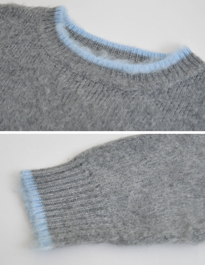 [2025AW COLLECTION]配色モヘアライクシャギーニットトップス トップス 人気レディースファッション通販 リエディ