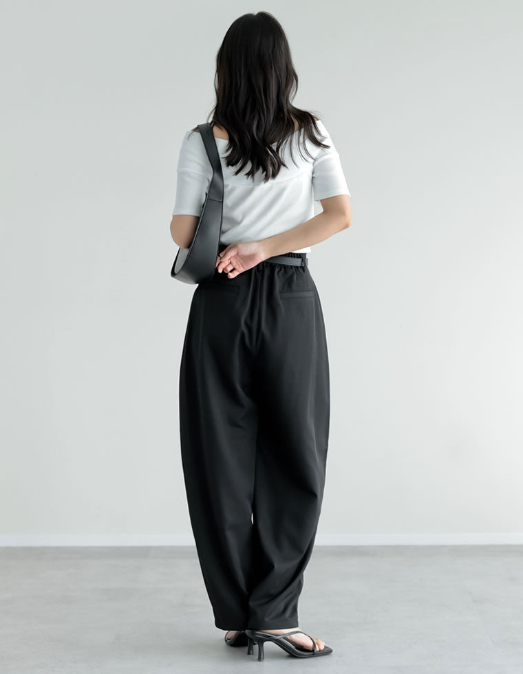 冷感ツイルバレルレッグパンツ - パンツ通販 | 人気レディース