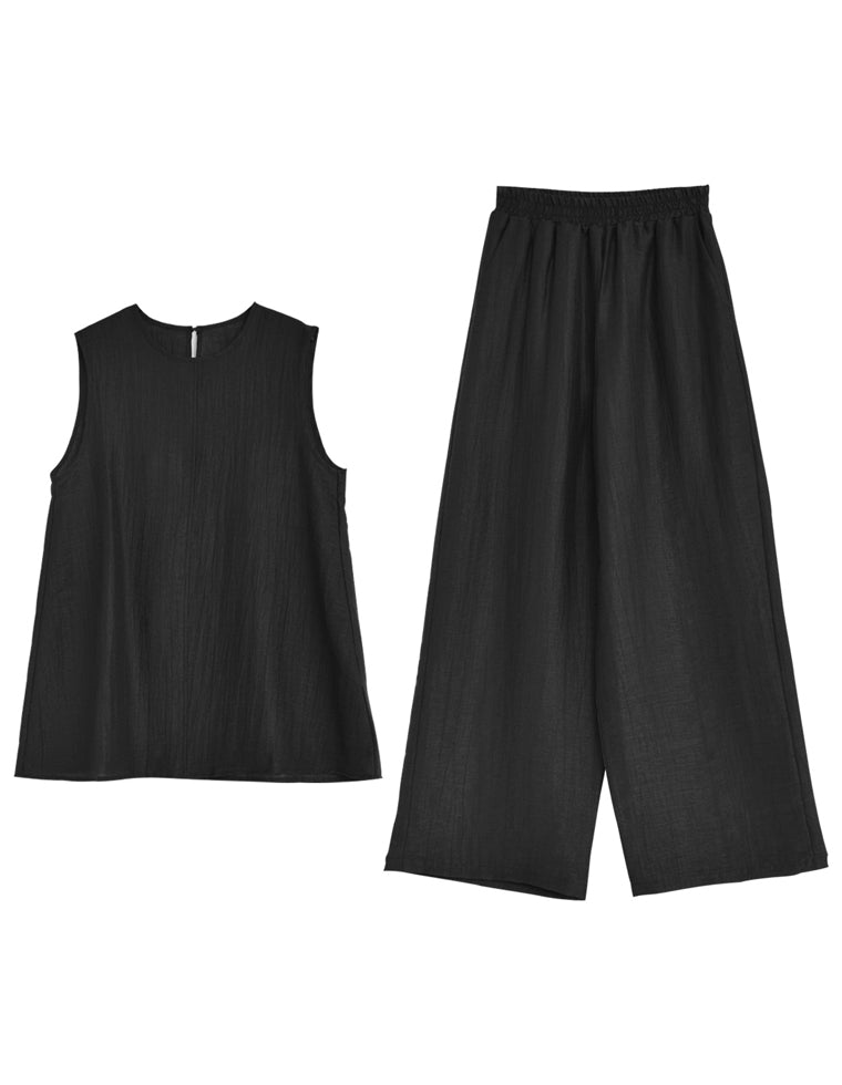 シアーリネンタッチパンツセットアップ - セットアップ通販