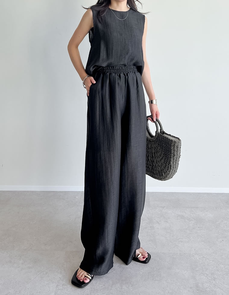 シアーリネンタッチパンツセットアップ - セットアップ通販 | 人気