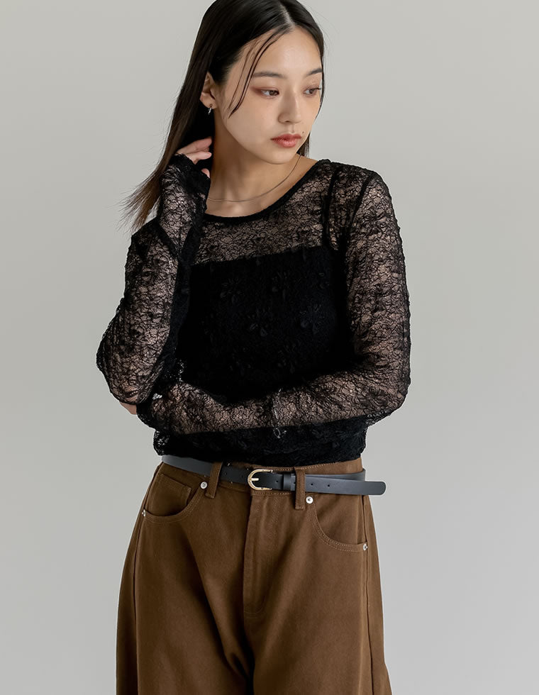 RED Valentino シアーレーストップス 中古・古着通販】VALENTINO (ヴァレンティノ) フローラルレース