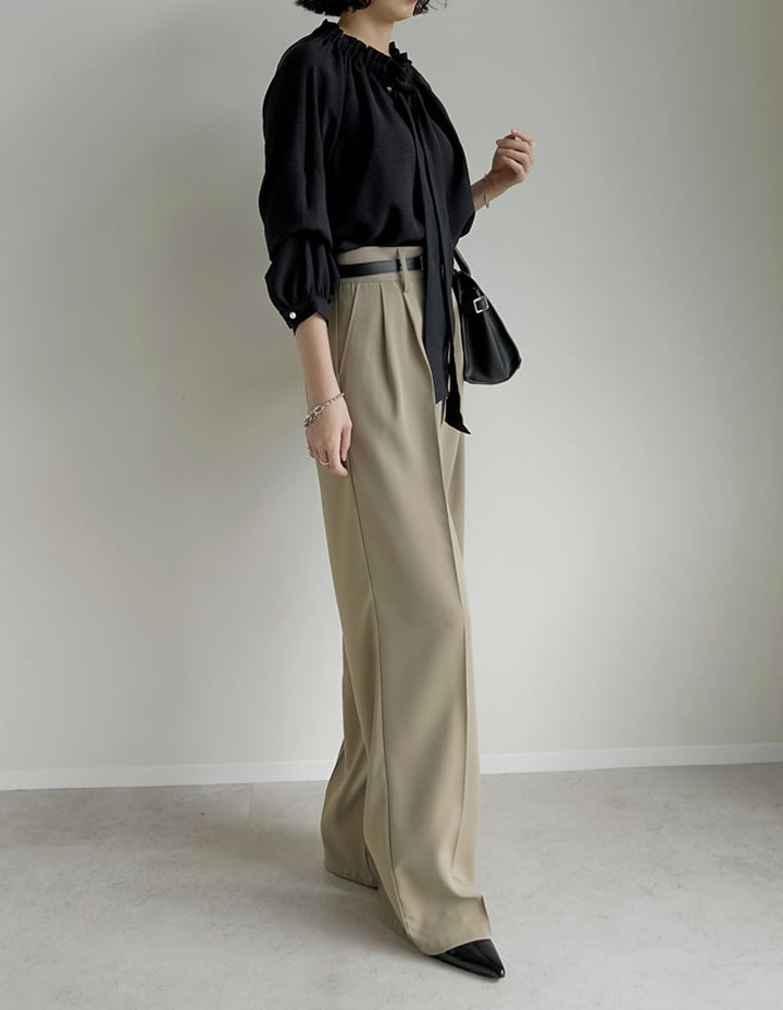 [さらっと快適][UVカット]ポーラボウタイ2WAYスリーブブラウス トップス 人気レディースファッション通販 リエディ