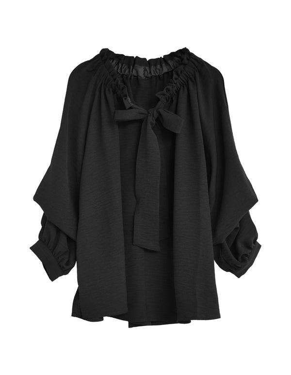 [さらっと快適][UVカット]ポーラボウタイ2WAYスリーブブラウス トップス 人気レディースファッション通販 リエディ