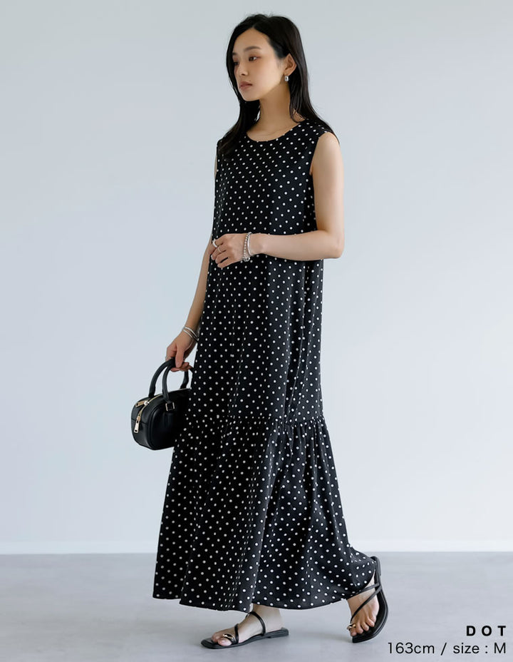 【TIME SALE 10%OFF ¥5,298⇒¥4,768】[低身長サイズ有]リネンライクギャザー切り替えノースリーブワンピース ワンピース 人気レディースファッション通販 リエディ