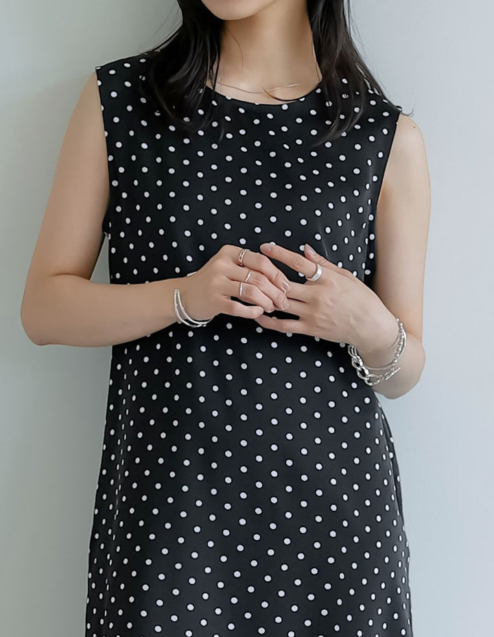 【TIME SALE 10%OFF ¥5,298⇒¥4,768】[低身長サイズ有]リネンライクギャザー切り替えノースリーブワンピース ワンピース 人気レディースファッション通販 リエディ