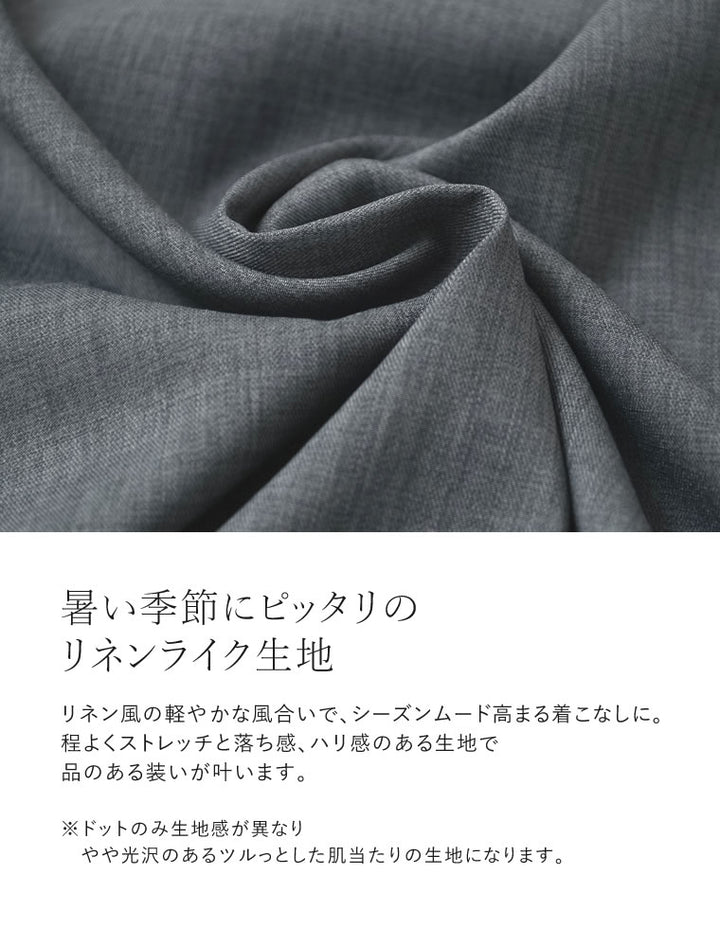 【TIME SALE 10%OFF ¥5,298⇒¥4,768】[低身長サイズ有]リネンライクギャザー切り替えノースリーブワンピース ワンピース 人気レディースファッション通販 リエディ