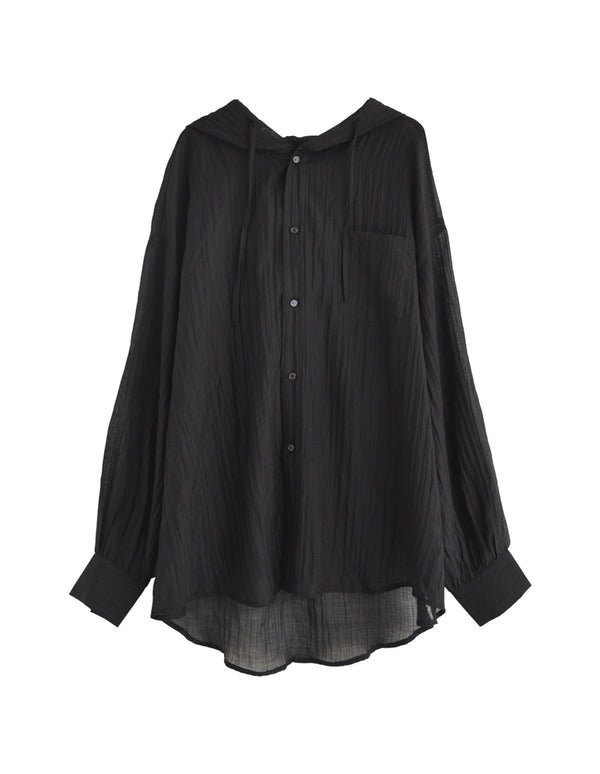 無地orチェック柄フード付きオーバーサイズシャツ[mb] トップス 人気レディースファッション通販 リエディ