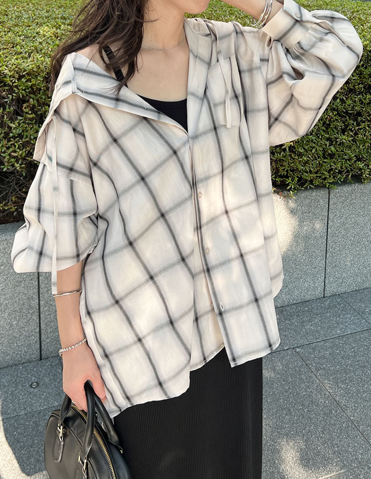 min✾ページです 選べるフード付きオーバーサイズシャツ - トップス通販 | 人気