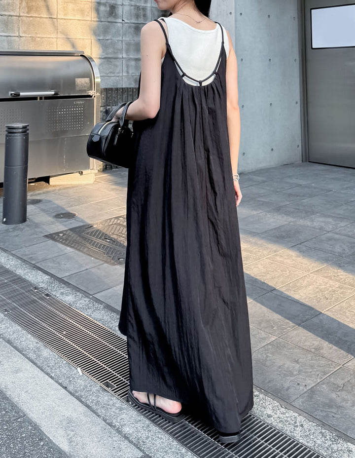 【TIME SALE 10%OFF ¥5,498⇒¥4,948】[撥水加工][低身長サイズ有]タフタナローキャミワンピース ワンピース 人気レディースファッション通販 リエディ