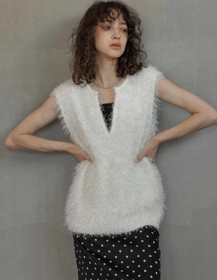 フェザーニットベスト - トップス通販 | 人気レディースファッション