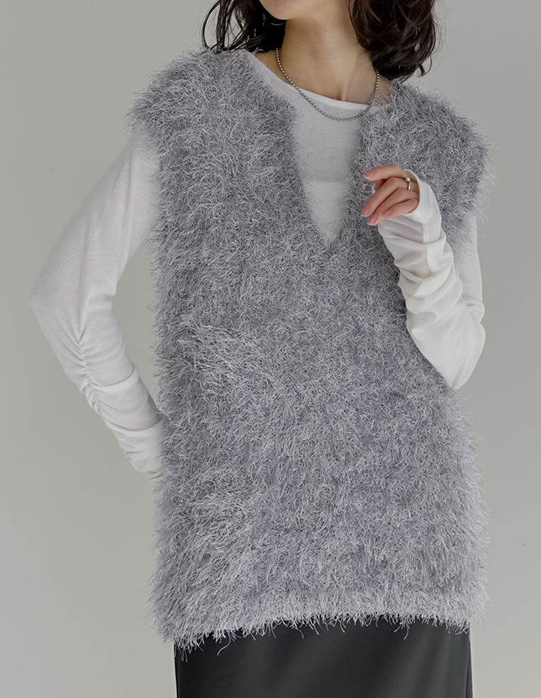 フェザーニットベスト - トップス通販 | 人気レディースファッション