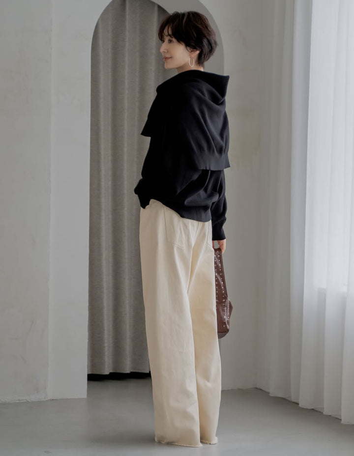 ≪20日11:59まで！期間限定ポイント10%UP対象≫[2025AW COLLECTION][保湿][静電気防止]選べるネックデザインスウェットライクニットトップス トップス 人気レディースファッション通販 リエディ
