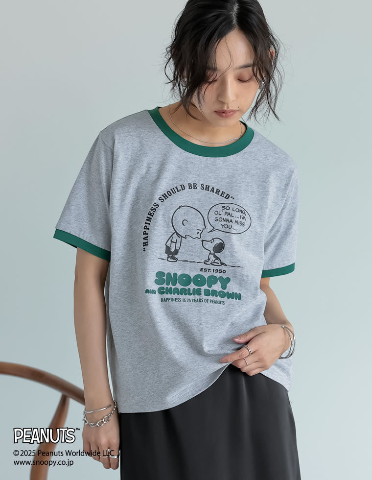 PEANUTS別注リンガーTシャツ - トップス通販 | 人気レディース