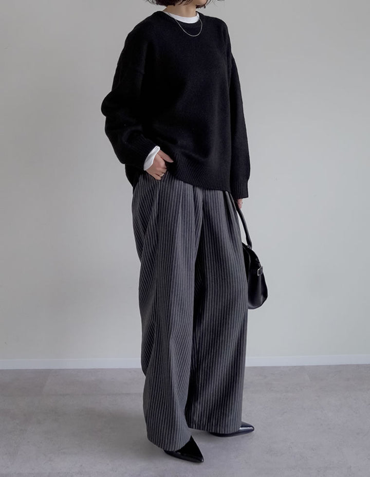 モヘアタッチニットクルーネックトップス トップス 人気レディースファッション通販 リエディ