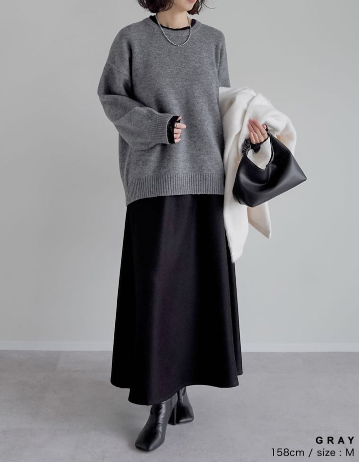 モヘアタッチニットクルーネックトップス トップス 人気レディースファッション通販 リエディ