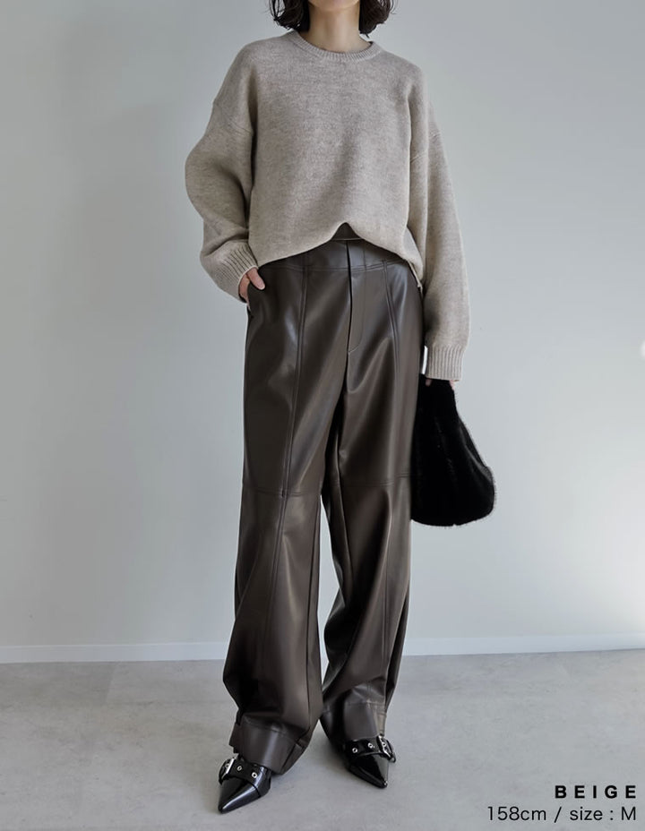 モヘアタッチニットクルーネックトップス トップス 人気レディースファッション通販 リエディ