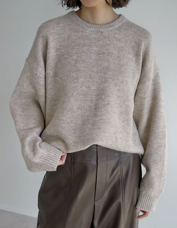 モヘアタッチニットクルーネックトップス トップス 人気レディースファッション通販 リエディ