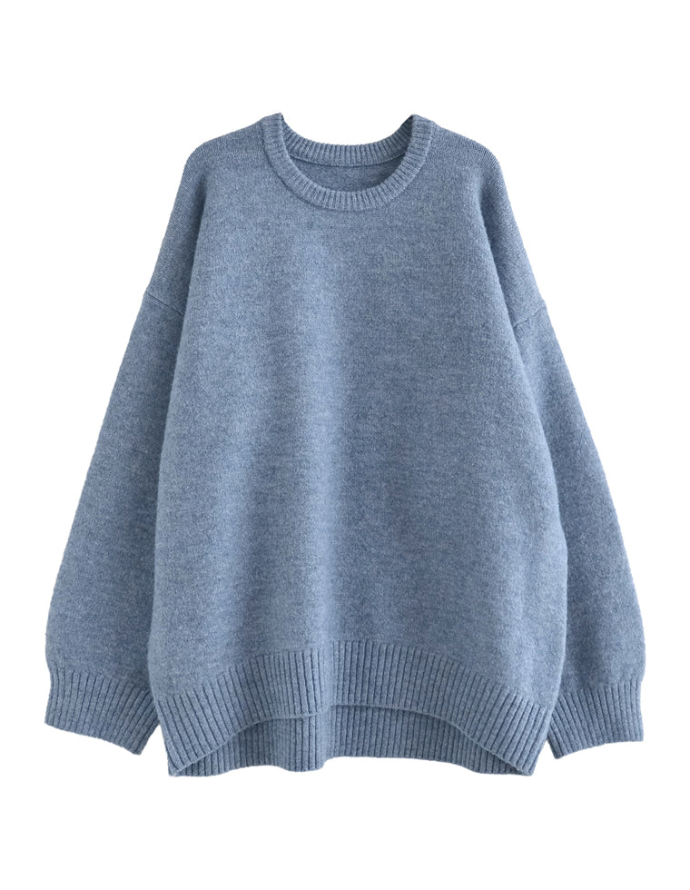 モヘアタッチニットクルーネックトップス - トップス通販 | 人気