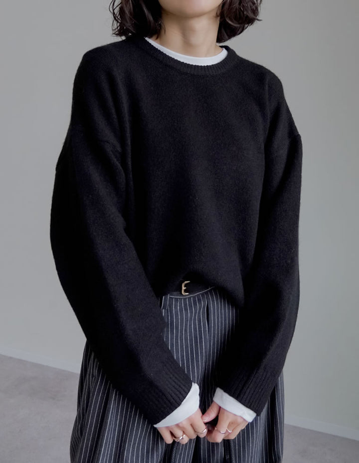 モヘアタッチニットクルーネックトップス トップス 人気レディースファッション通販 リエディ