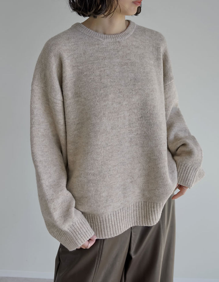 モヘアタッチニットクルーネックトップス トップス 人気レディースファッション通販 リエディ