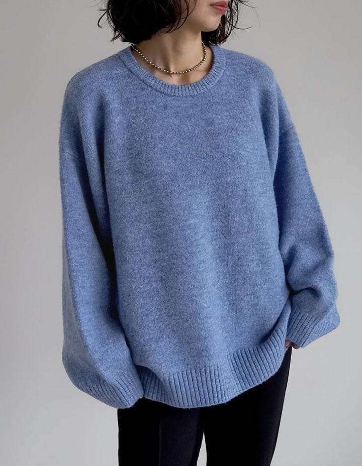 モヘアタッチニットクルーネックトップス トップス 人気レディースファッション通販 リエディ