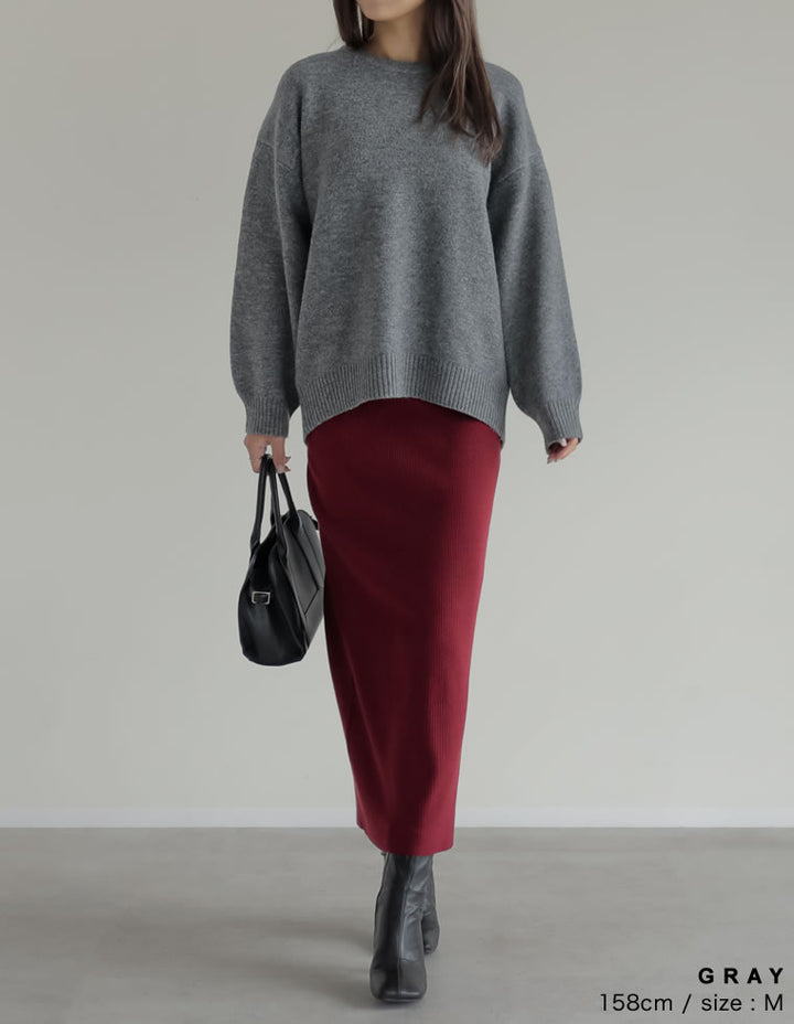 モヘアタッチニットクルーネックトップス トップス 人気レディースファッション通販 リエディ