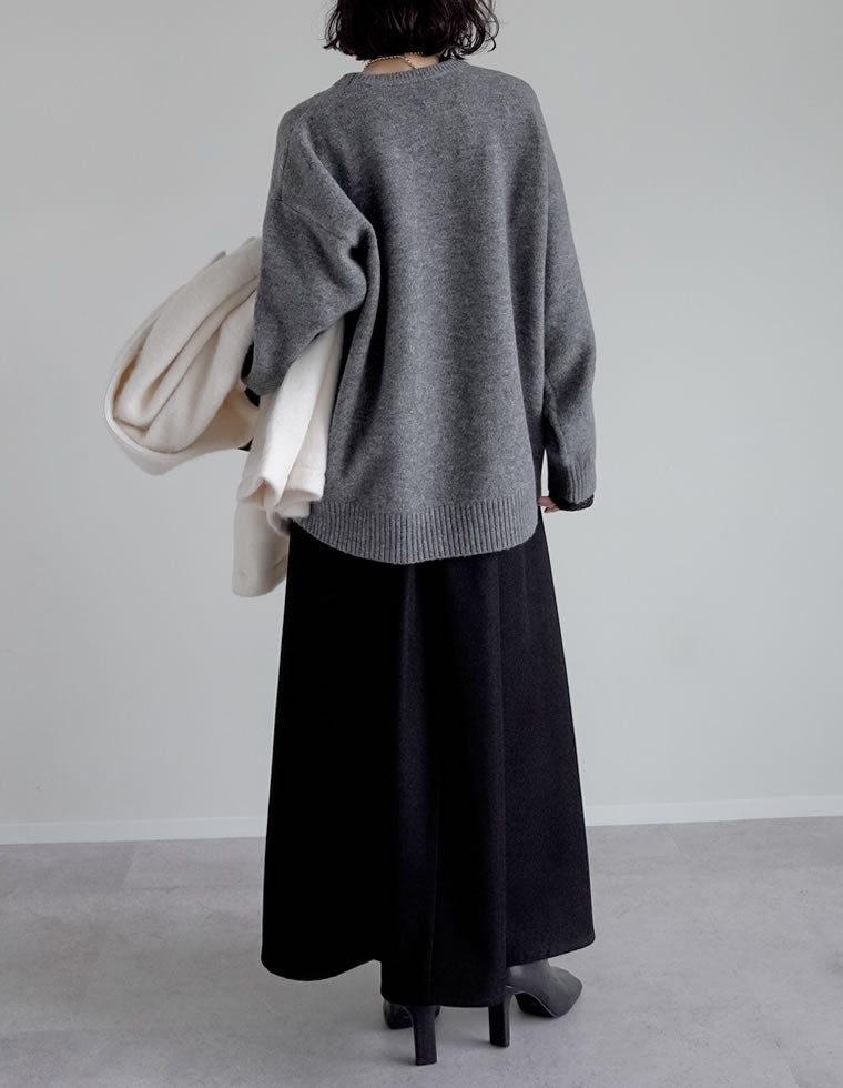 モヘアタッチニットクルーネックトップス - トップス通販 | 人気