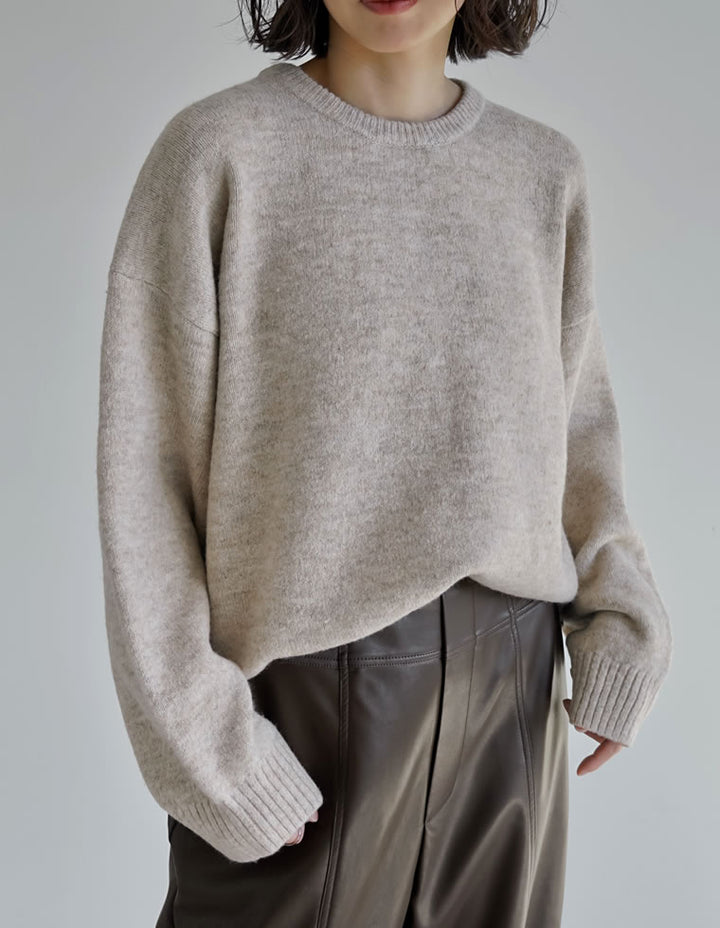 モヘアタッチニットクルーネックトップス トップス 人気レディースファッション通販 リエディ