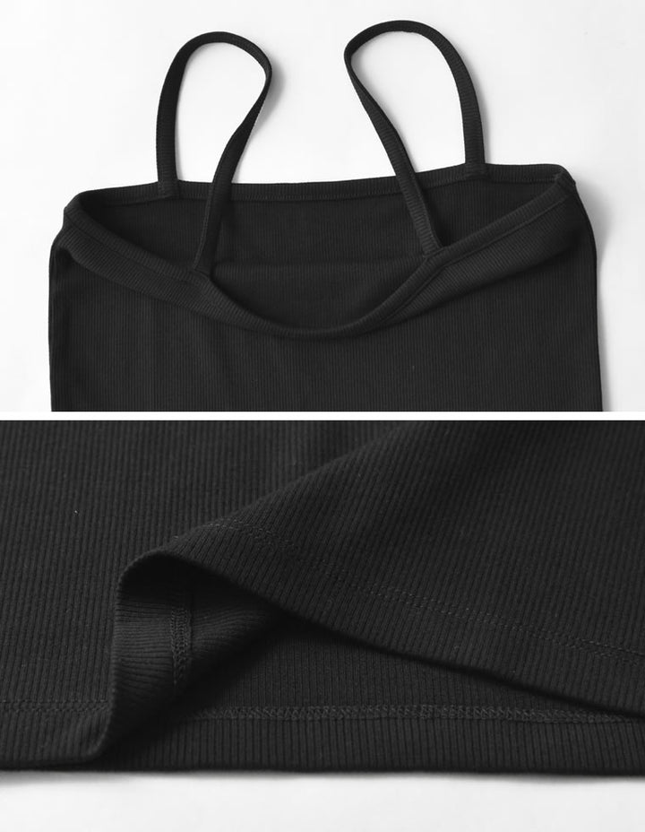 [接触冷感][2点セット]リブカットソーキャミ×カーディガン トップス 人気レディースファッション通販 リエディ