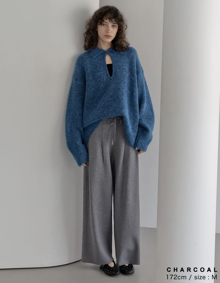 ハイゲージニットタックパンツ - パンツ通販 | 人気レディース