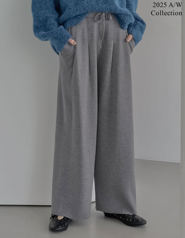 [2025AW COLLECTION][低身長/高身長サイズ有]ハイゲージニットタックパンツ