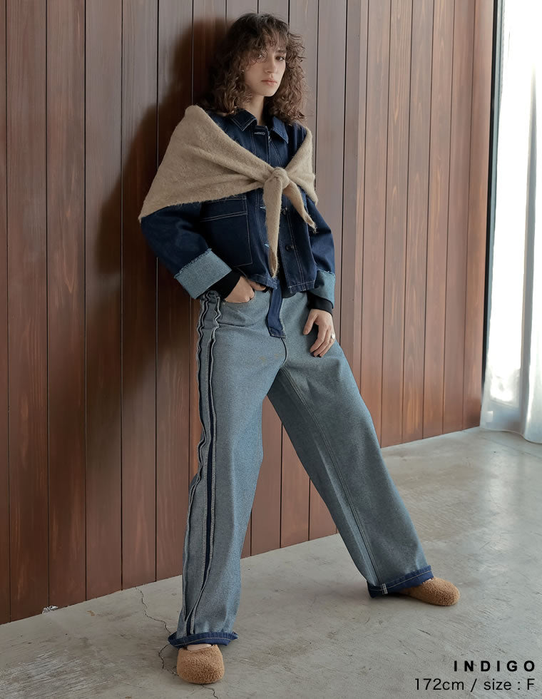 JILSANDER 25AW 素材切替 デニムジャケット カバーオール 新品 デニムショートカバーオール - ジャケット/アウター通販 | 人気