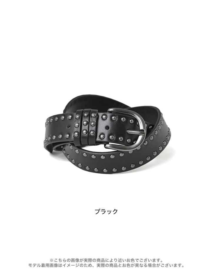 フェイクレザースタッズワイドベルト ファッション雑貨 人気レディースファッション通販 リエディ