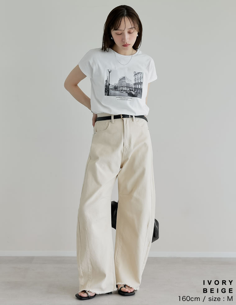 カツラギバレルレッグカーブパンツ - パンツ通販 | 人気レディース