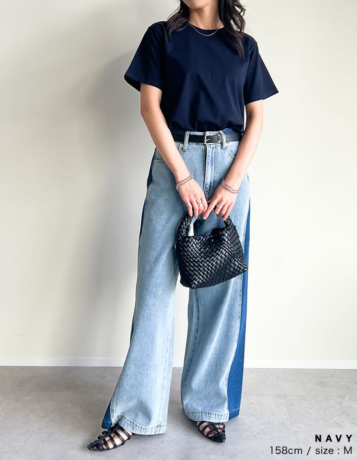 [UVカット][汗じみ防止][両面撥水加工]コットン天竺半袖Tシャツ[mb] トップス 人気レディースファッション通販 リエディ