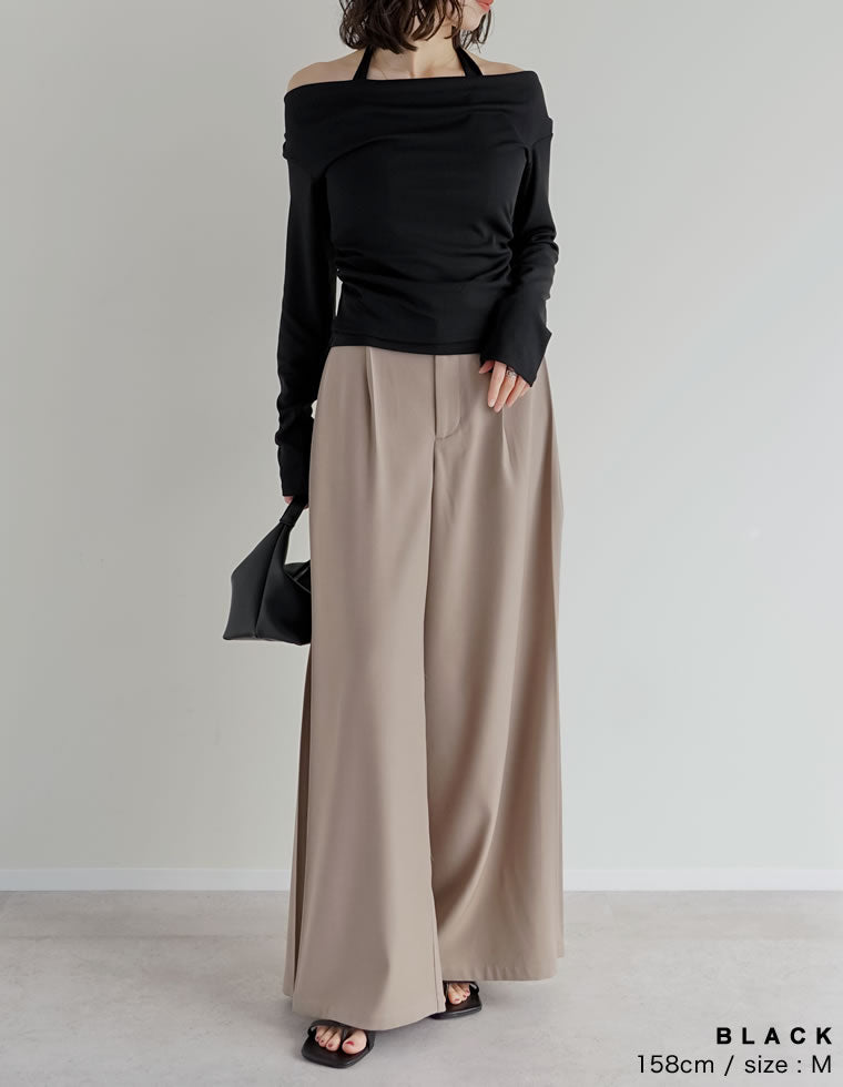 ホルタードッキングオフショル長袖トップス - トップス通販 | 人気