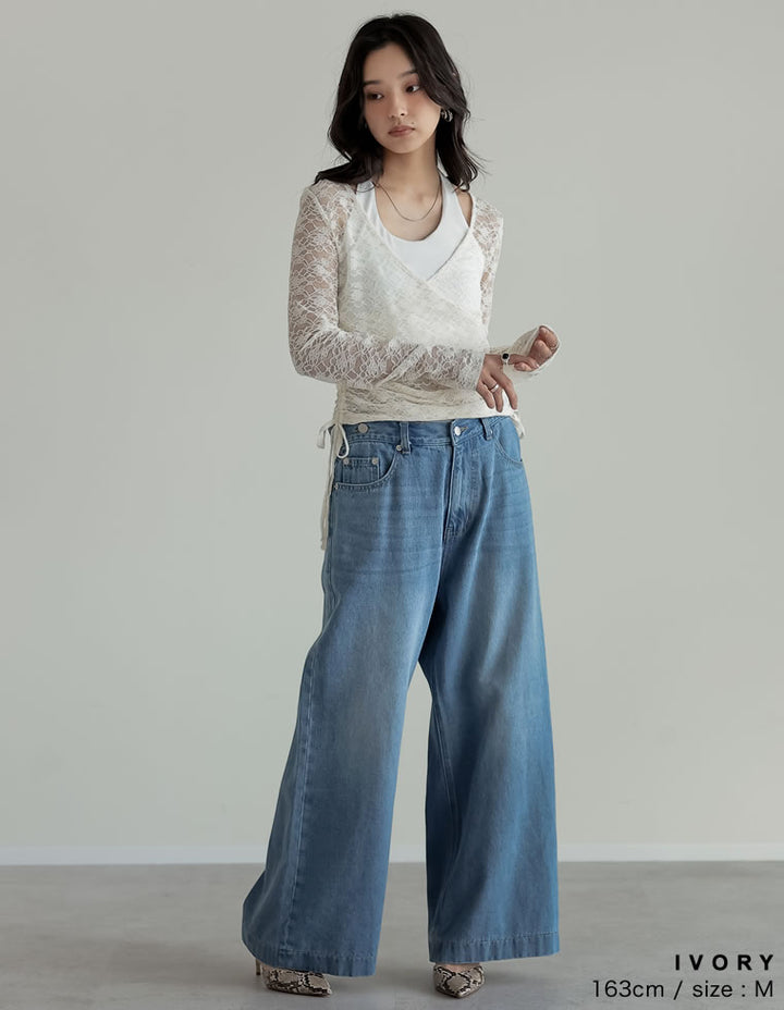 [2025AW COLLECTION]カットレースカシュクールトップス トップス 人気レディースファッション通販 リエディ