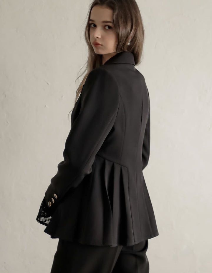 [MEISM by Re:EDIT][2025AW PRE ORDER]ダブルボタンタックプリーツテーラージャケット ジャケット/アウター 人気レディースファッション通販 リエディ