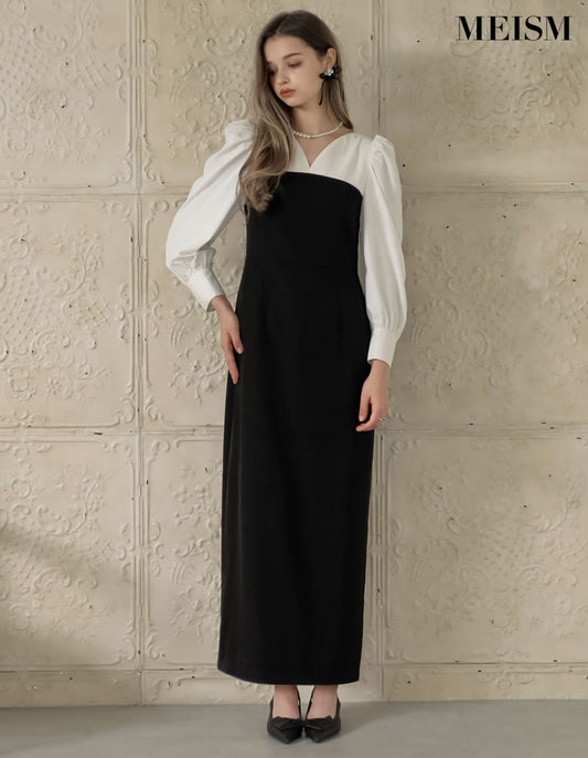 [MEISM by Re:EDIT][2025AW PRE ORDER][低身長サイズ有]ハートネックドッキングナローワンピース ワンピース 人気レディースファッション通販 リエディ