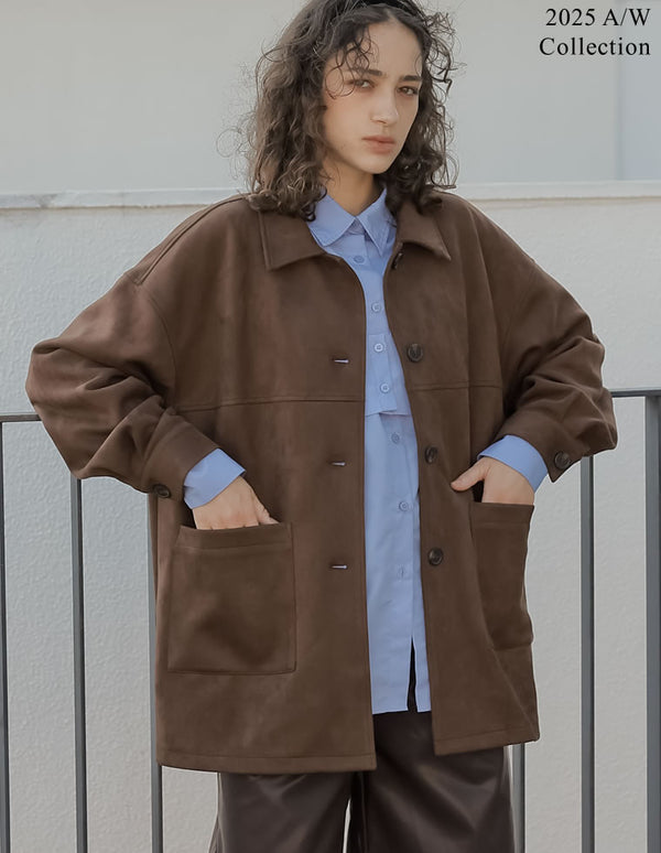 [2025AW PRE ORDER]フェイクスウェードシャツジャケット