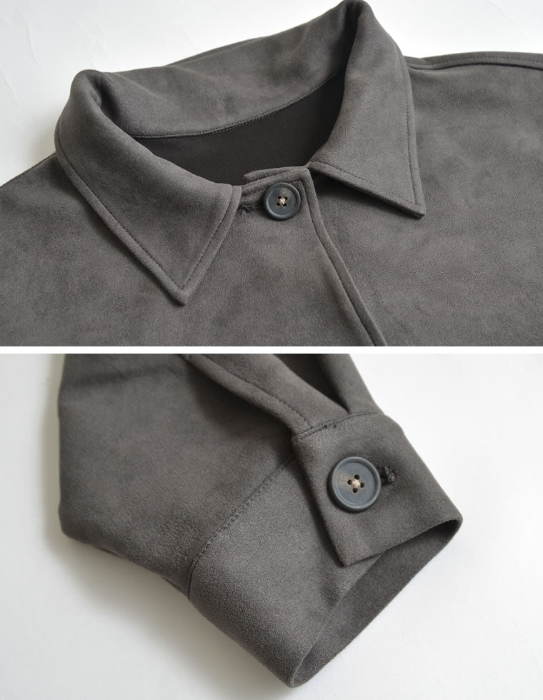 フェイクスウェードシャツジャケット - ジャケット/アウター通販