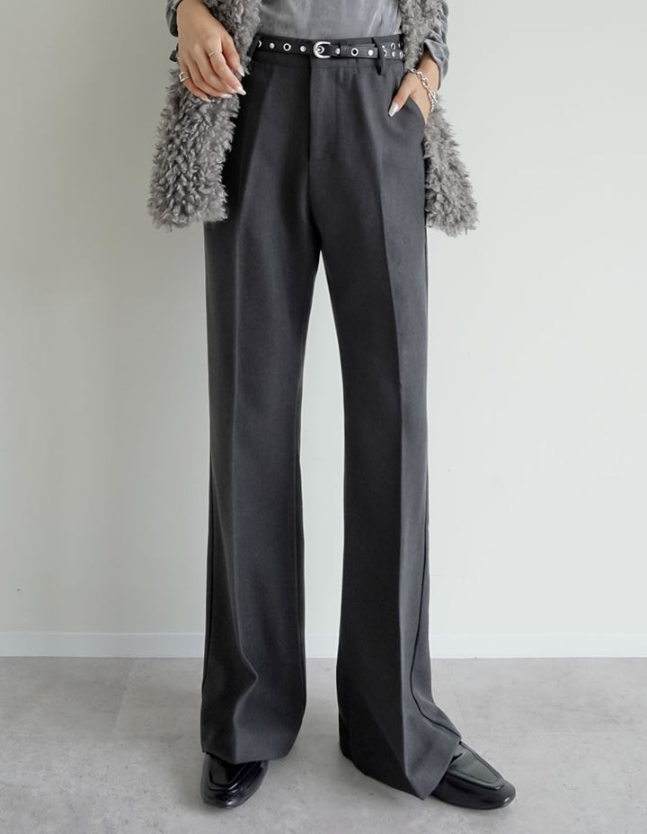 [アルガンオイル加工][低身長/高身長サイズ有]微起毛ツイルストレートスラックス パンツ 人気レディースファッション通販 リエディ