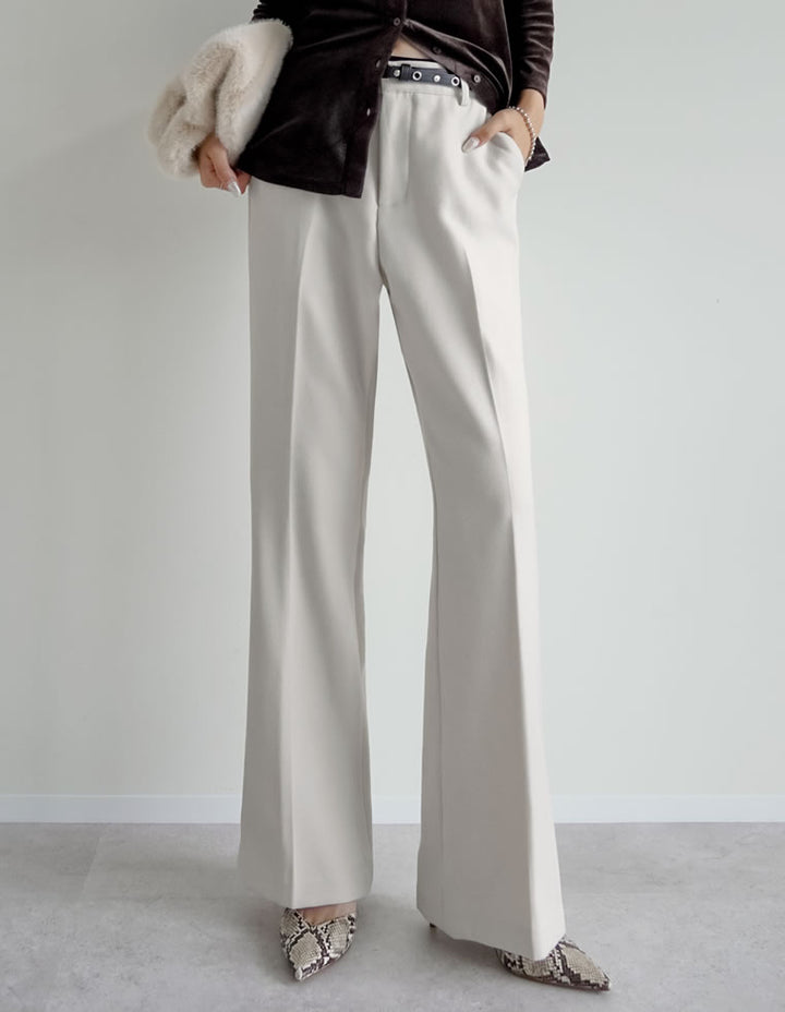 [アルガンオイル加工][低身長/高身長サイズ有]微起毛ツイルストレートスラックス パンツ 人気レディースファッション通販 リエディ