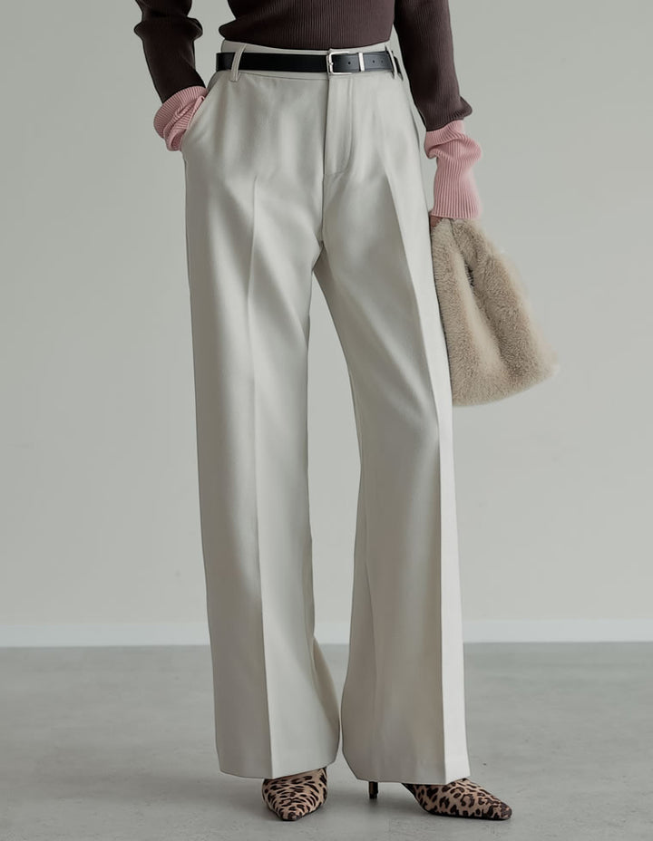 [アルガンオイル加工][低身長/高身長サイズ有]微起毛ツイルストレートスラックス パンツ 人気レディースファッション通販 リエディ